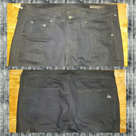 💣HP💥Rag & Bone Leather trim Grand Prix jeans - Picture 5 of 8